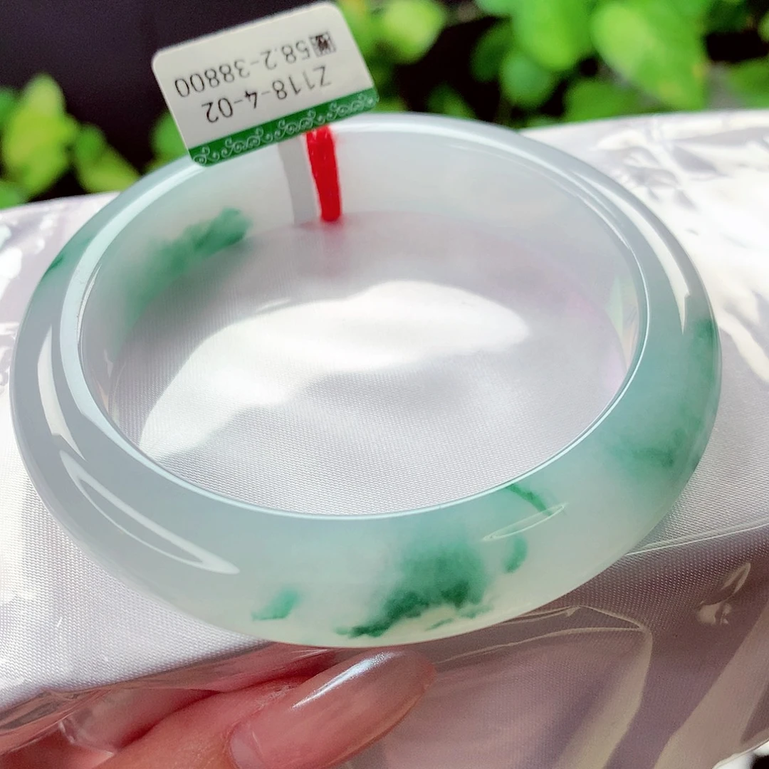 翡翠未镶嵌手镯58圈