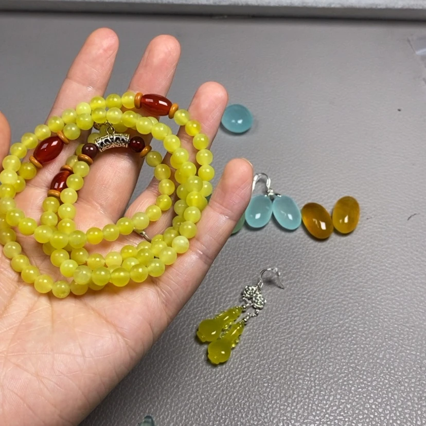 【闪购商品】蛇纹石玉未镶嵌挂件耳饰耳环项链