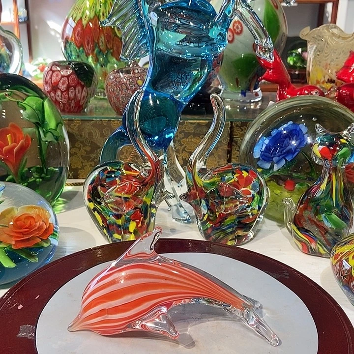 琉璃纯手工彩条小海豚