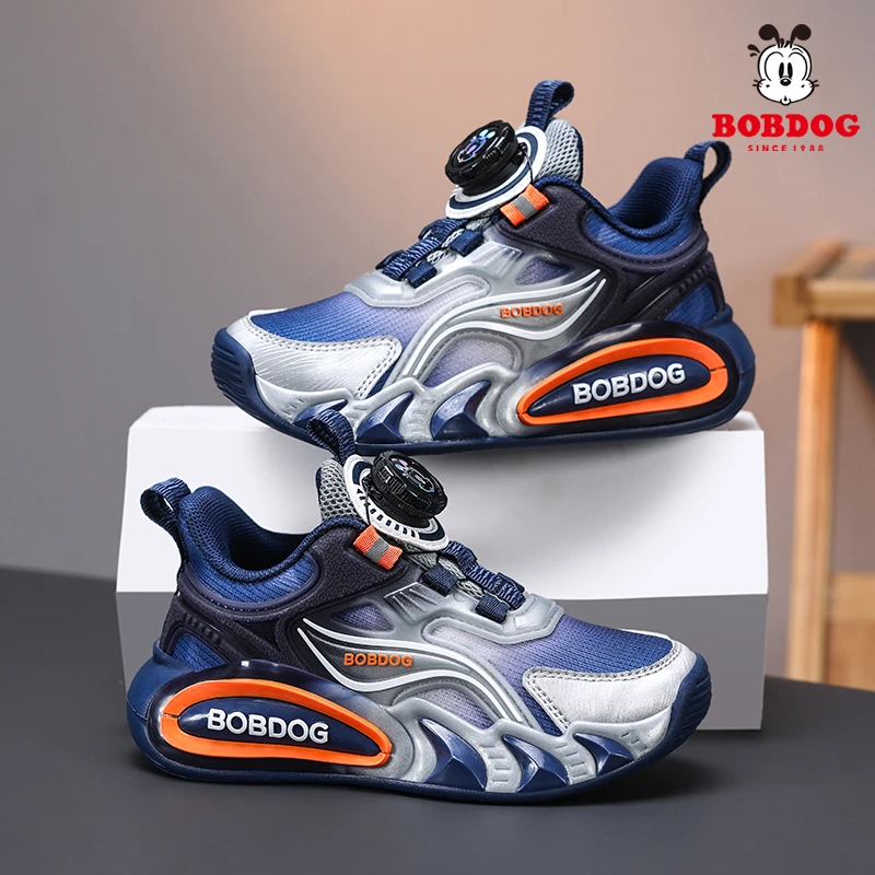 巴布豆童鞋男童鞋子2025秋季新款男孩时尚潮流舒适儿童运动篮球鞋