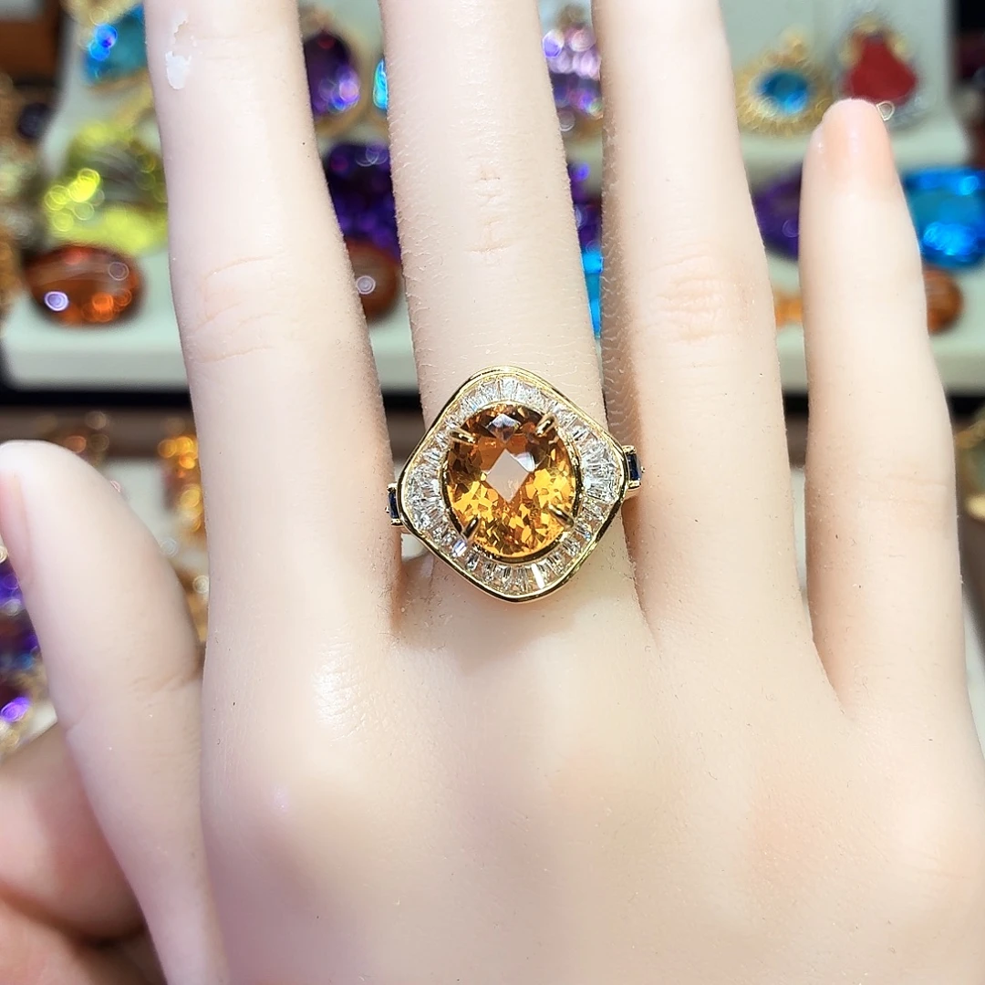 水晶银S925镶嵌戒指