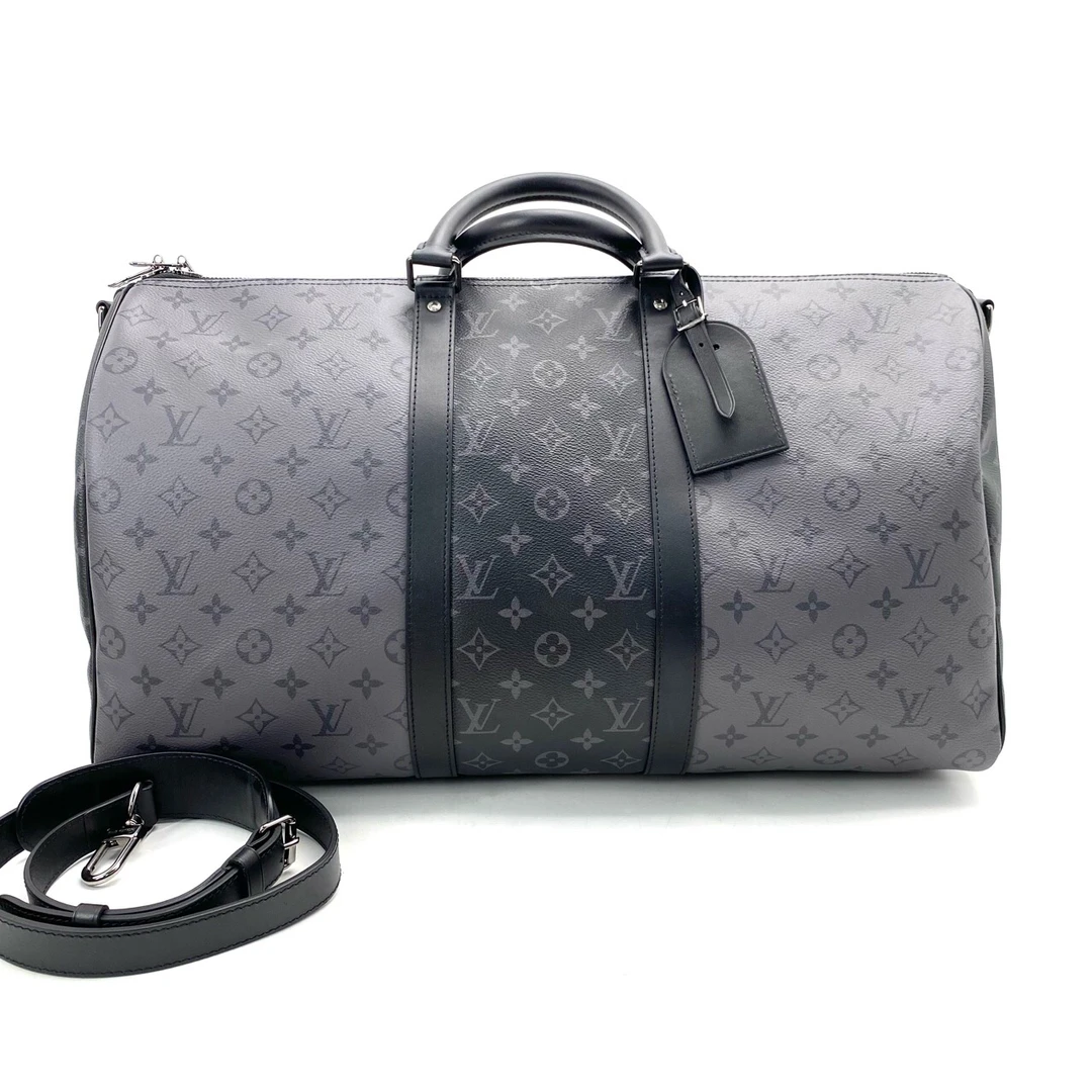 99新 LouisVuitton/路易威登 黑武士keepall50旅行 尺寸50/29芯片