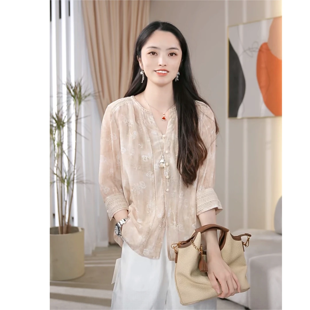 【月月】新款桑蚕丝上衣YJHY-H922745