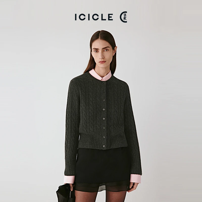 【9.12上新】ICICLE之禾25早秋新品羊绒羊驼毛绢丝混纺纱针织衫