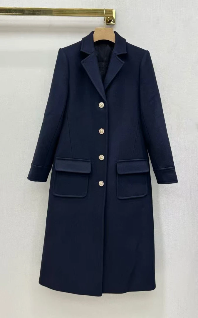 慕溢-149黑色毛呢大衣