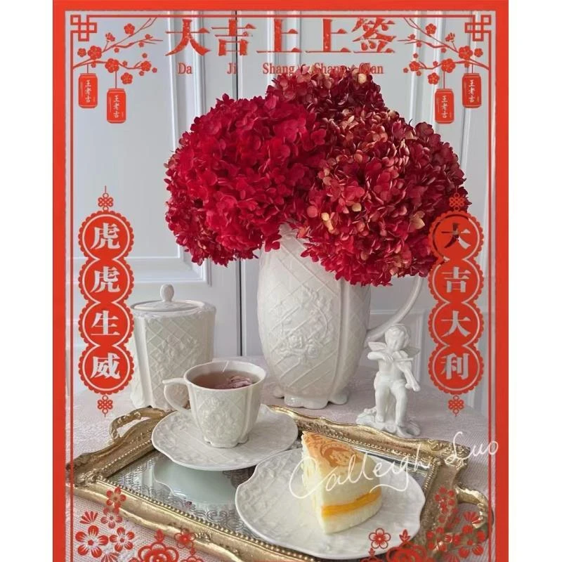 【永生绣球花】是真花哦~元旦年宵花适合居家养的长花期花/神仙干花