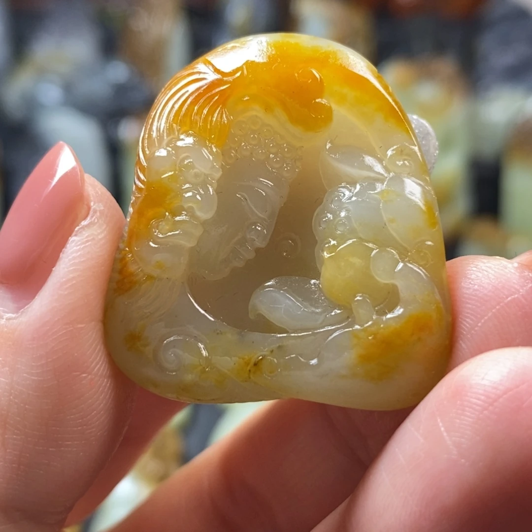 和田玉未镶嵌挂件