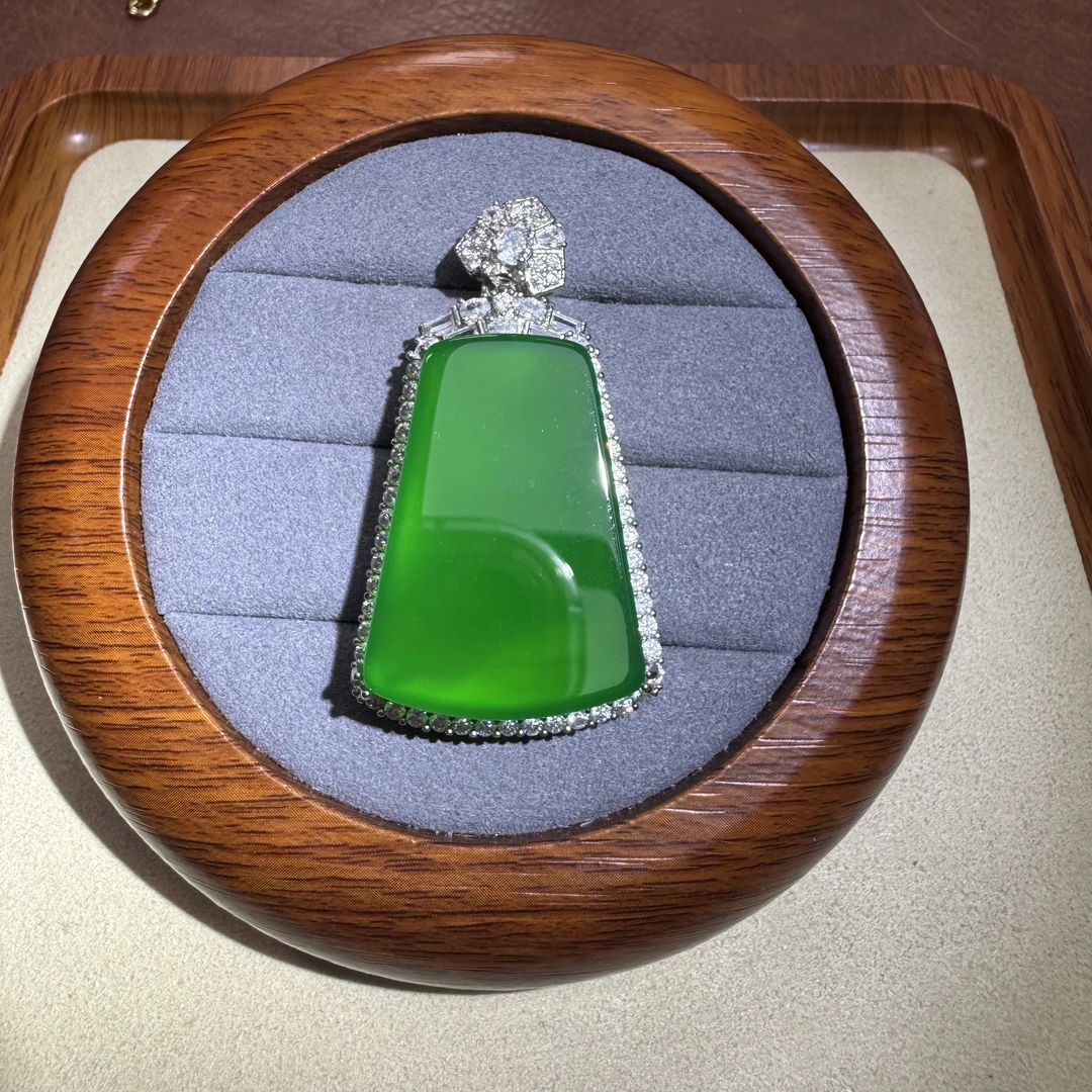 非金属珐琅吊坠 绿色 T型无事牌吊坠 L160