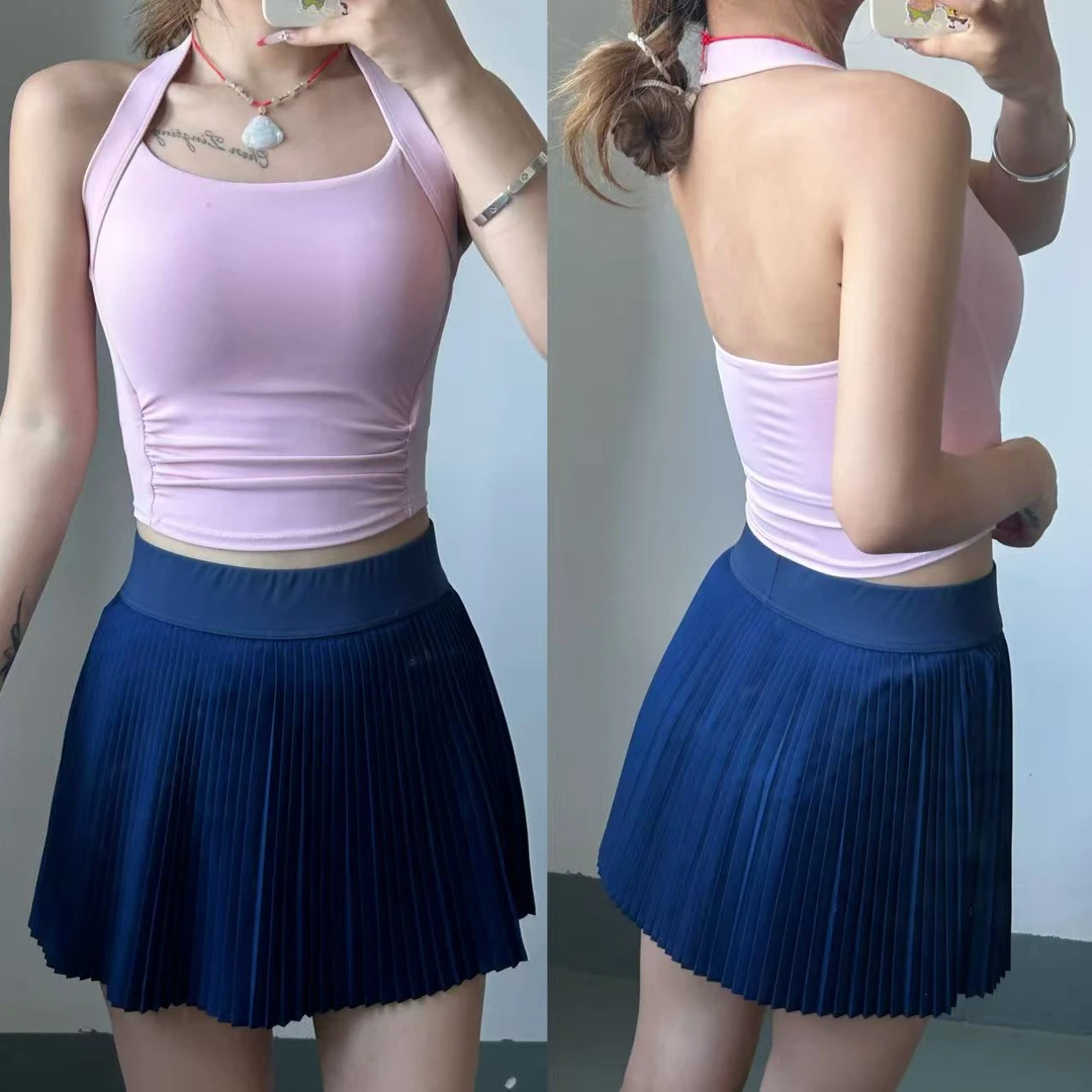 挂脖美背运动内衣女聚拢健身文胸显瘦外穿瑜伽跑步训练普拉提背心