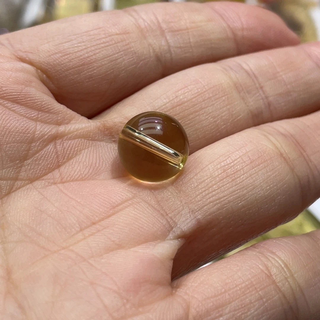 水晶颈饰未镶嵌一****人定制杨柳观音黄水晶3000