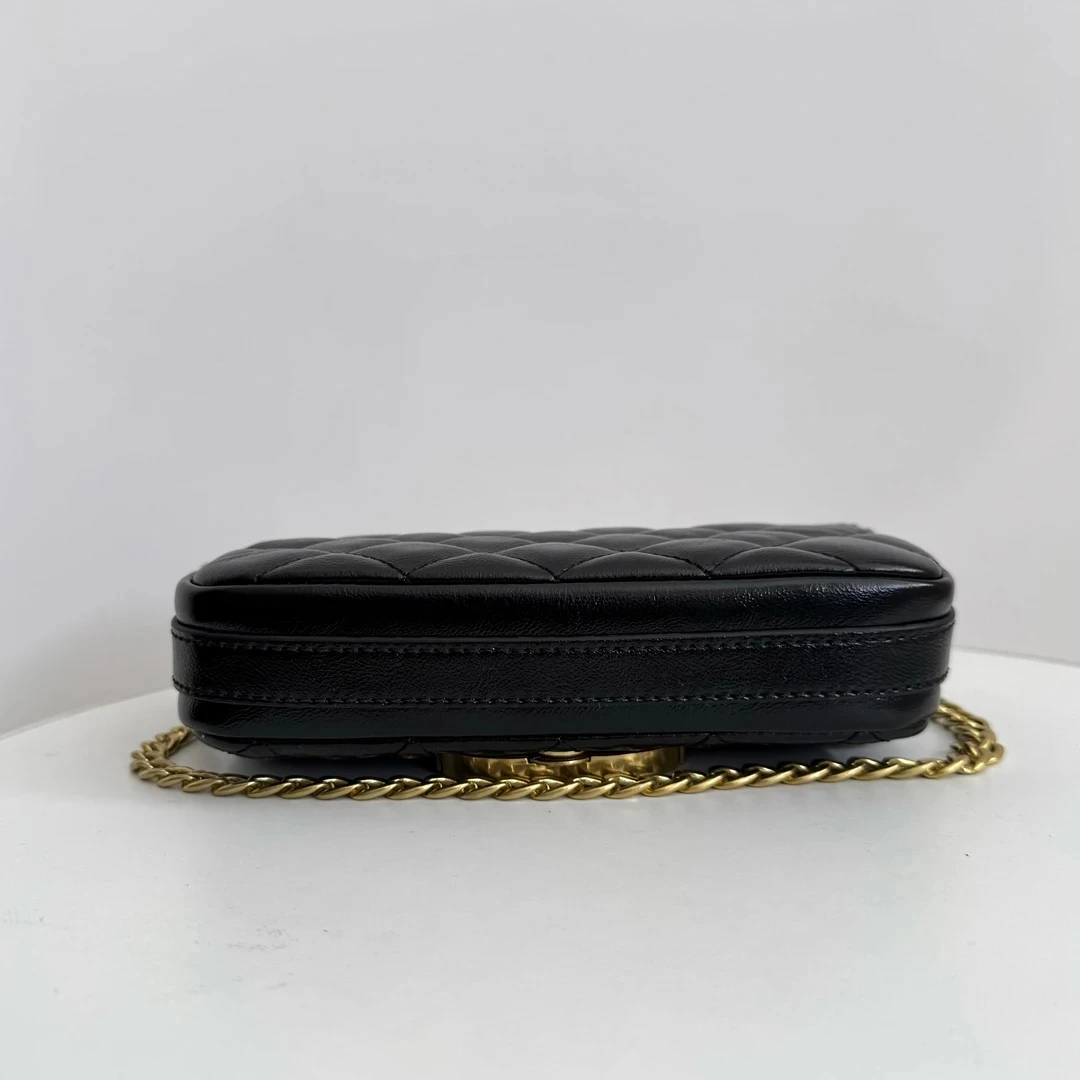 百搭不挑人时尚复古黑色链条包