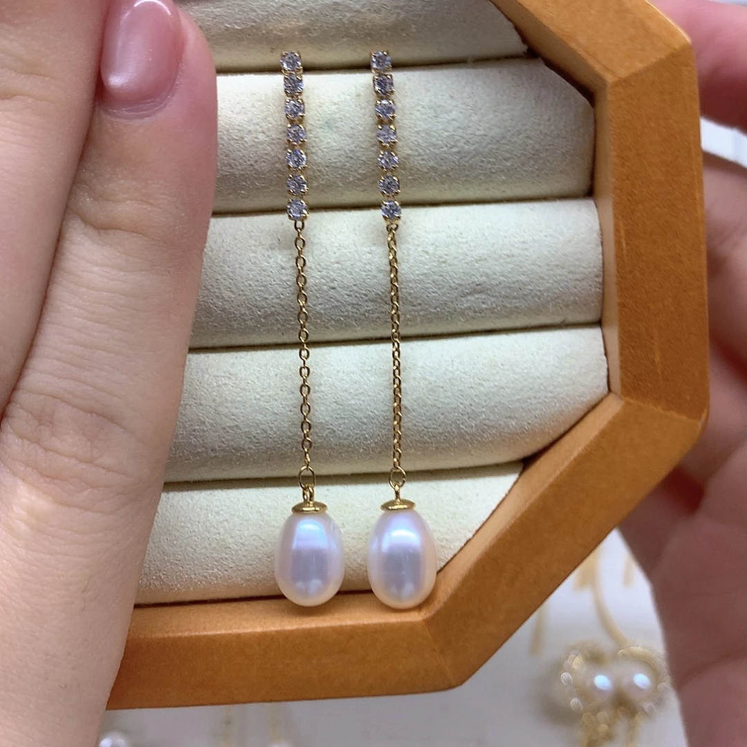 合金耳饰淡水珍珠