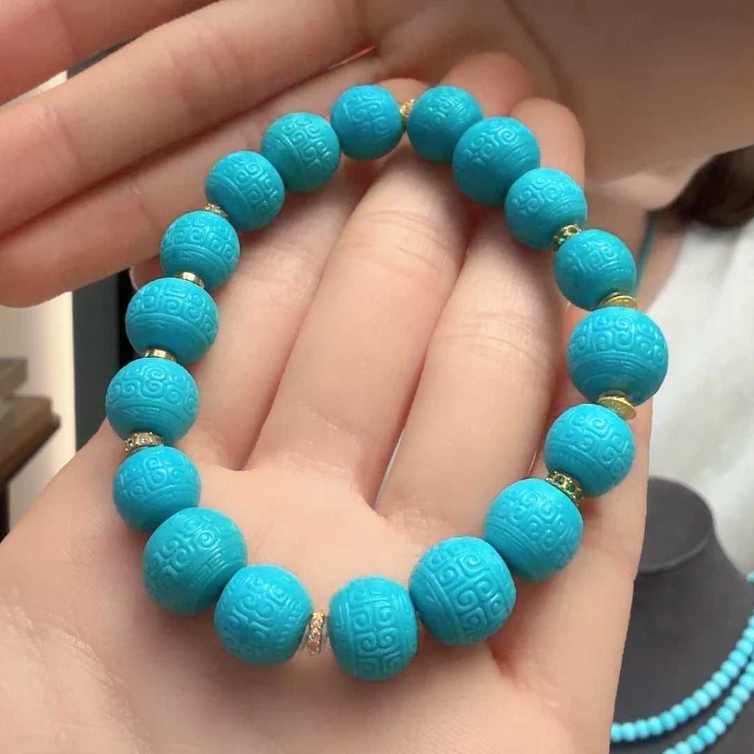 绿松石18K金镶嵌颈饰