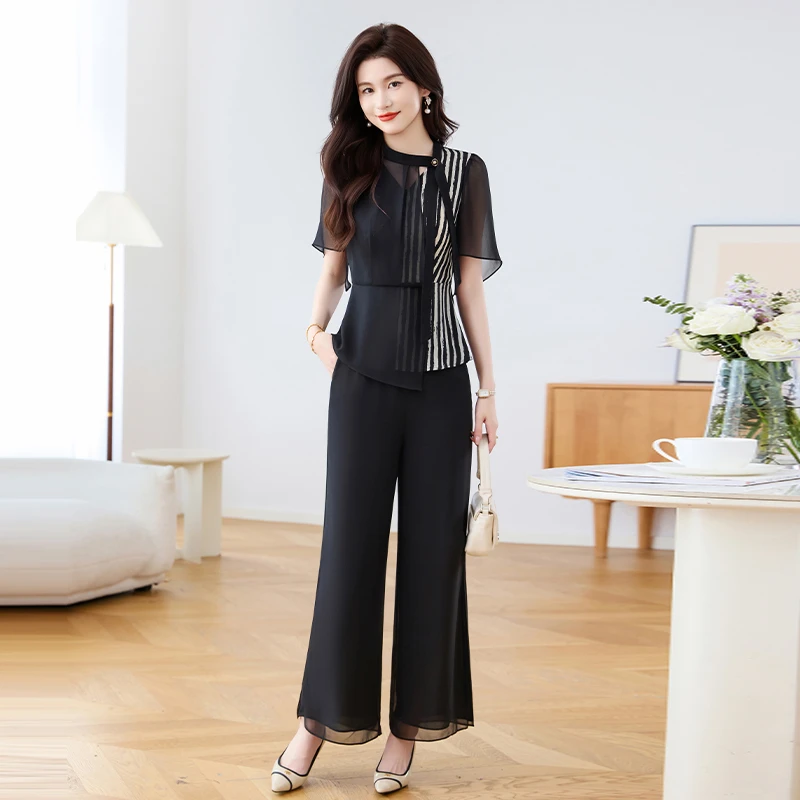 拉夏贝尔职业套装女装2025新款夏季爆款高级感高端减龄两件套1826