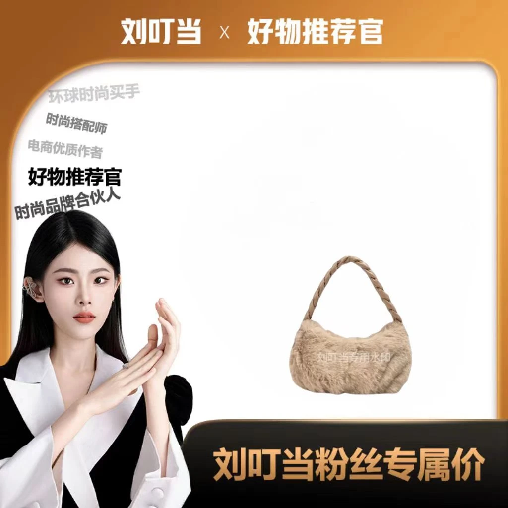 【刘叮当甄选】秋冬手提毛绒毛毛包包手提包百搭可爱单肩小众高级感
