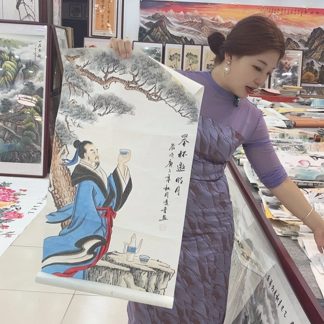 国画纯手绘山水花鸟