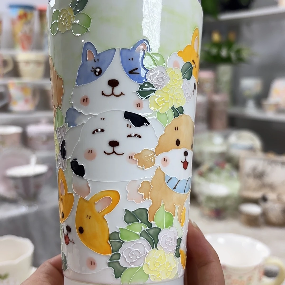 手绘创意高温釉下彩陶瓷