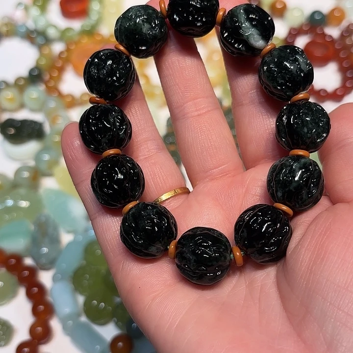 蛇纹石玉未镶嵌手串