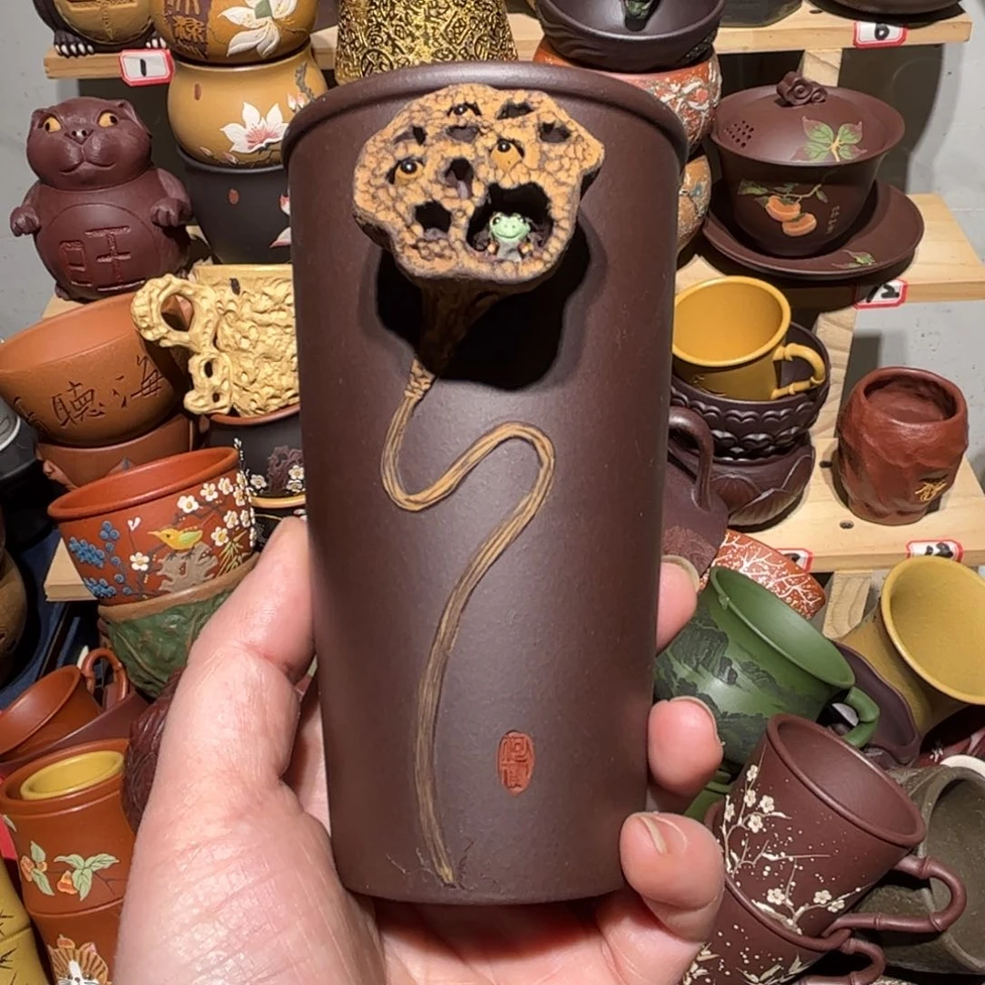 紫砂茶杯宜兴紫砂主人杯