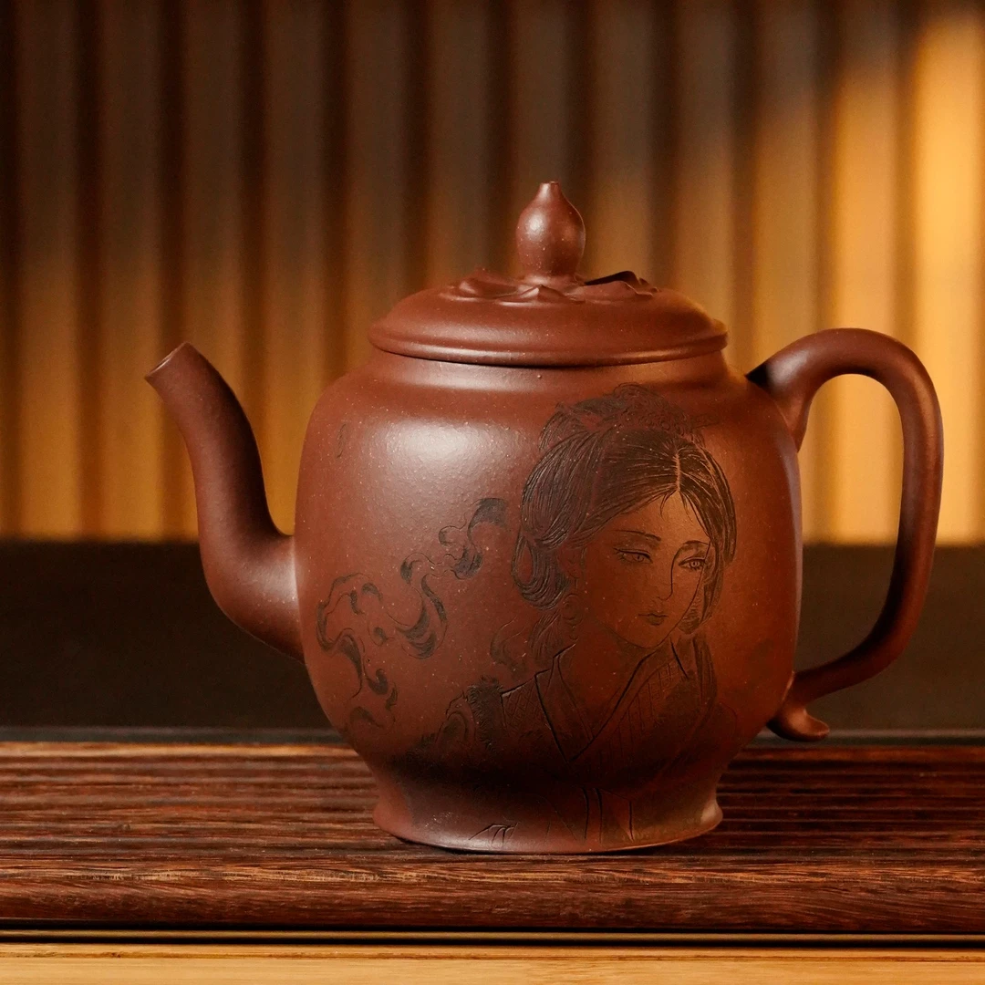 ZYS-014   周勇生   宜兴手工紫砂   莲花壶