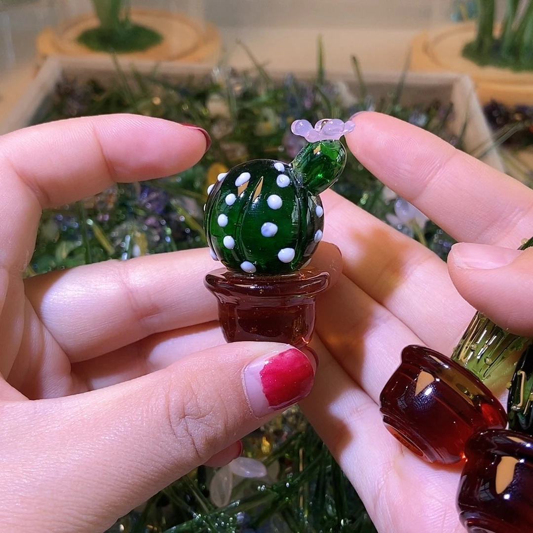 琉璃手工艺品用****6仙人掌