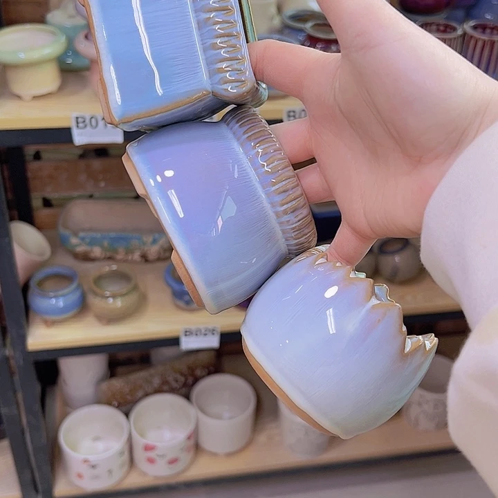 红陶陶瓷花盆当场满12包邮