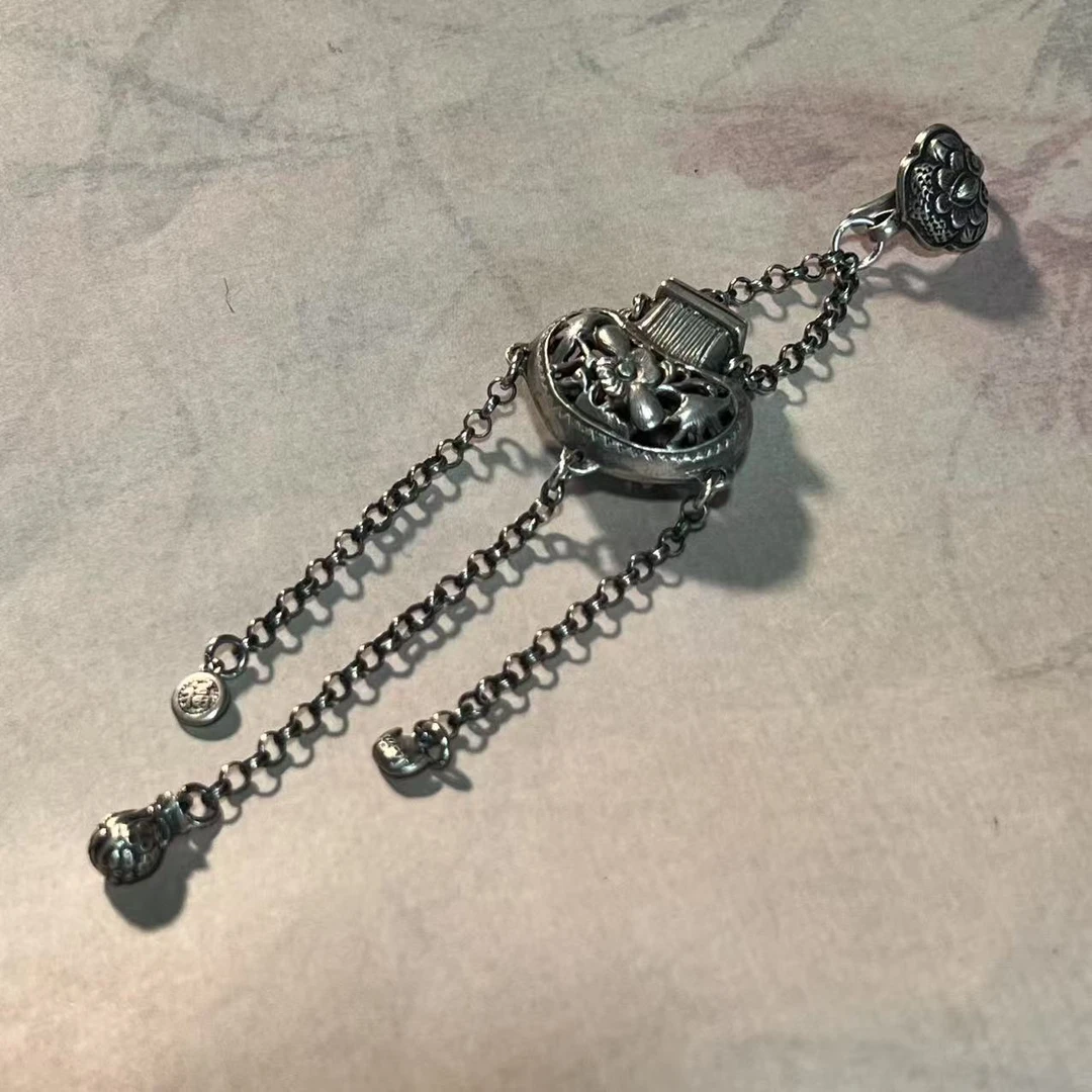 925银银制品 925银盘扣压襟片227