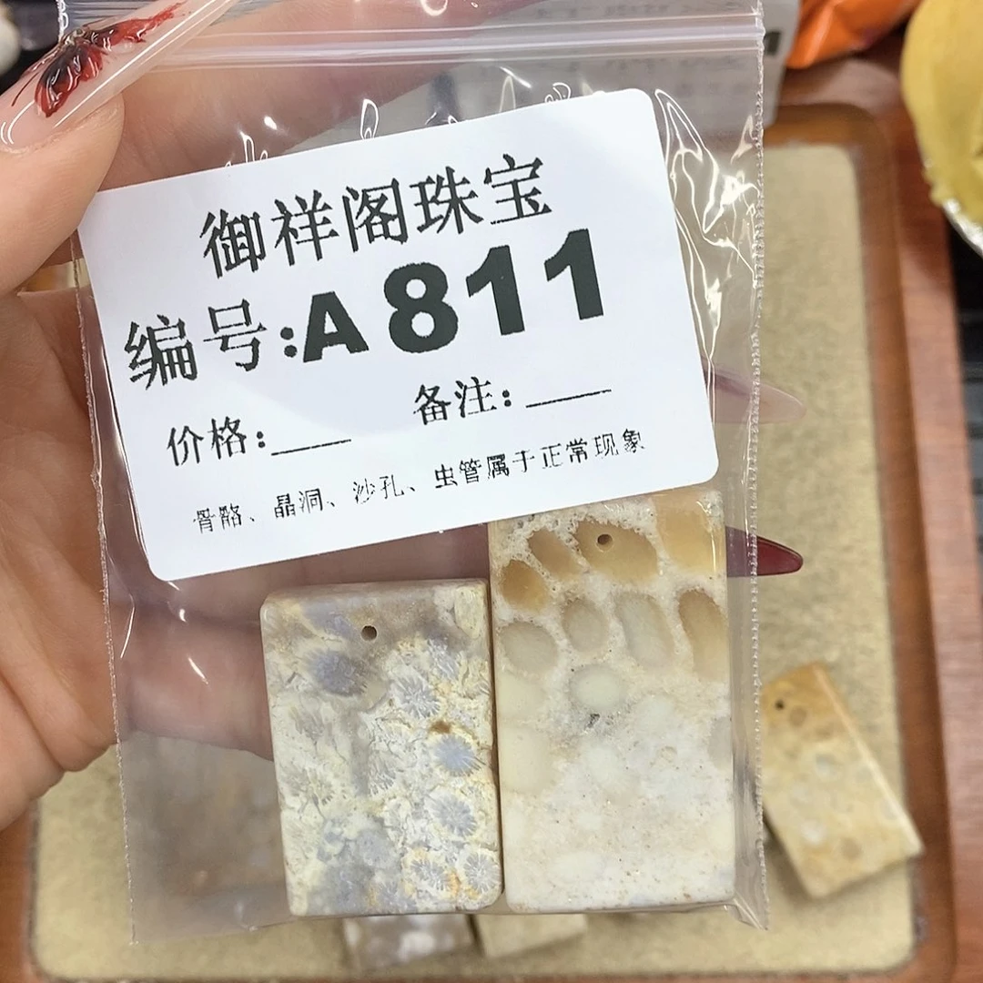 硅化珊瑚（珊瑚玉）颈饰未镶嵌飘