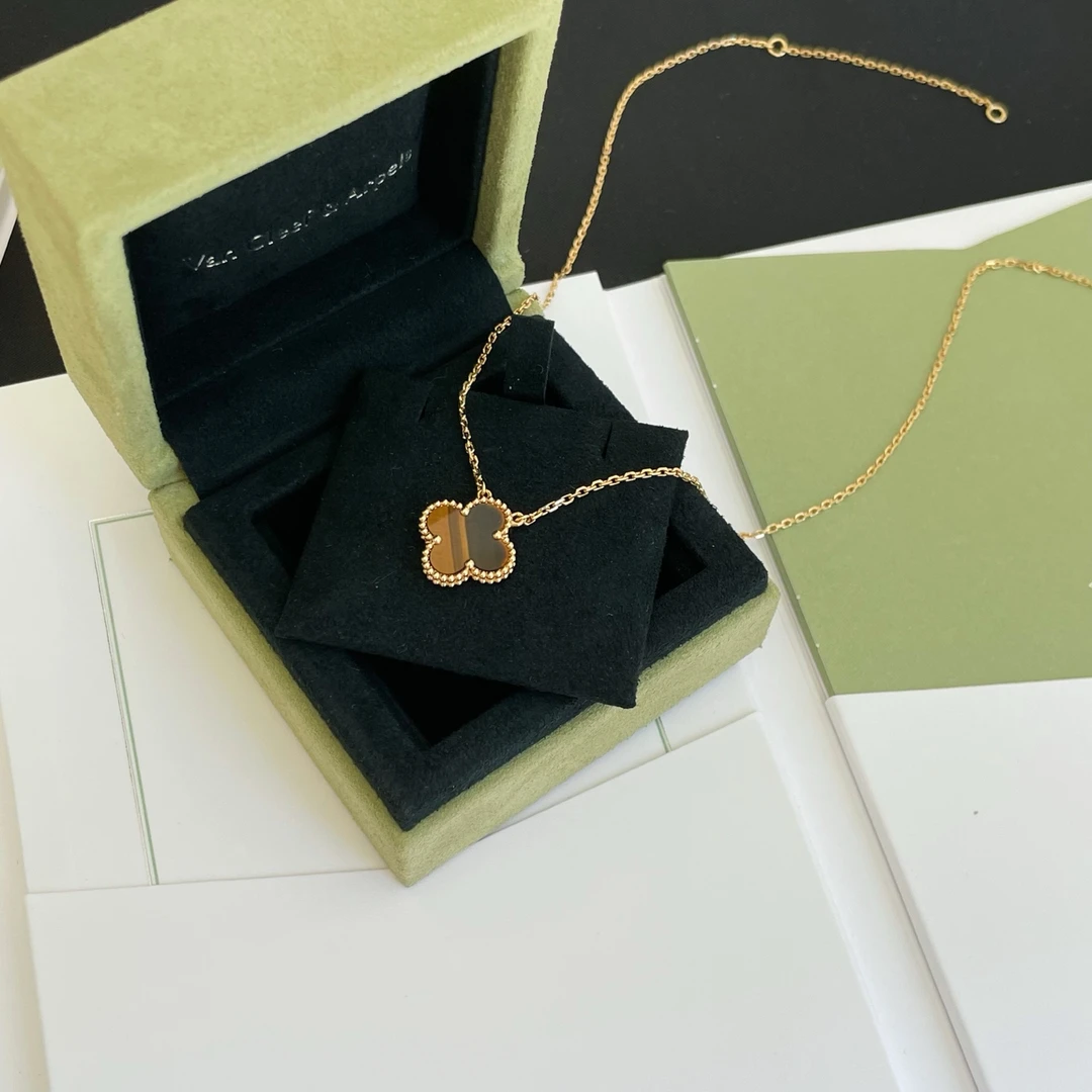 99新 梵克雅宝 虎眼石中号项链23年 CJM2-8251