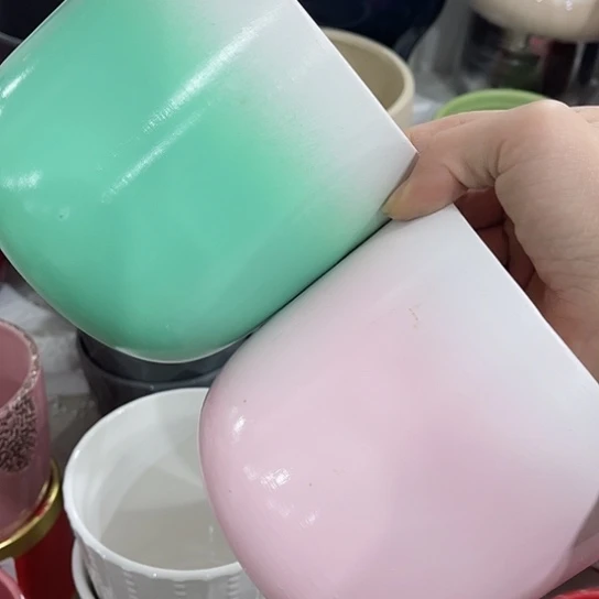 多肉绿植陶瓷花盆9.9包邮，有孔