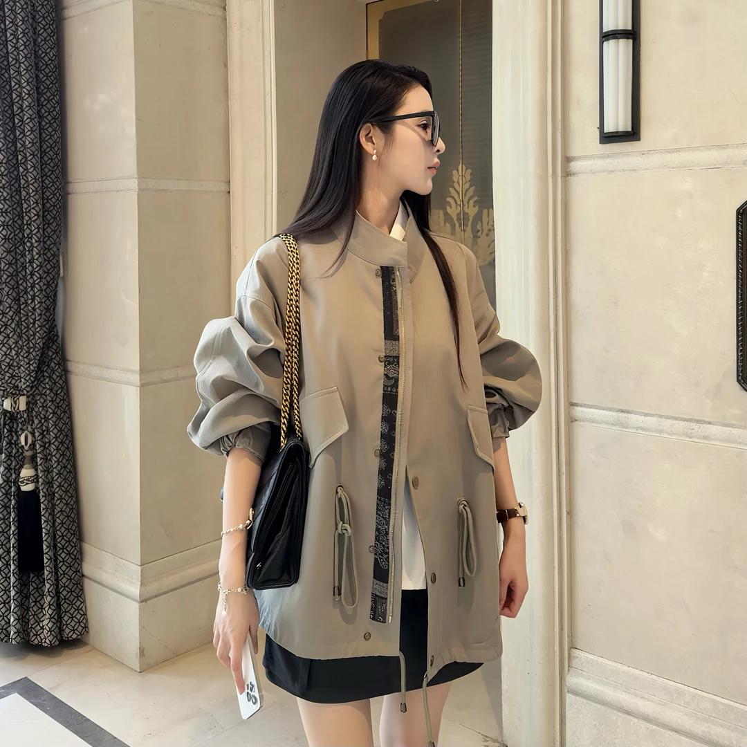 加州之旅~ 高级感宽松休闲中长款英伦风小个子风衣外套女2601#