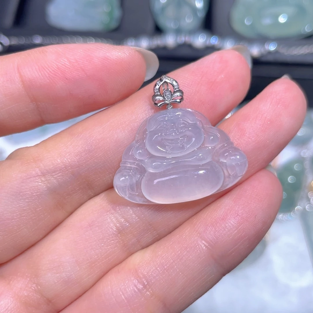 颈饰18K金镶嵌翡翠翡翠