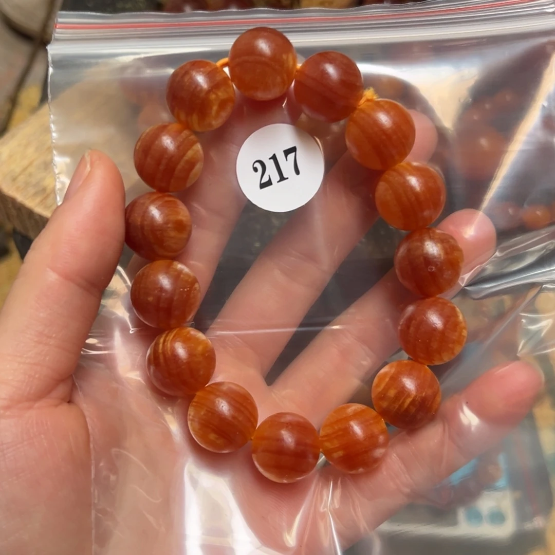 松木（琥珀木）手串/手链水**生217号1.5