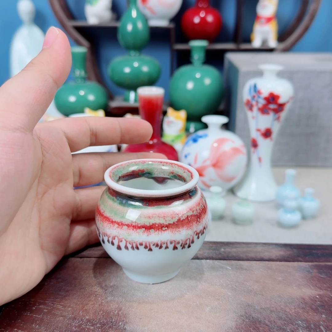 陶瓷手工小花器摆件