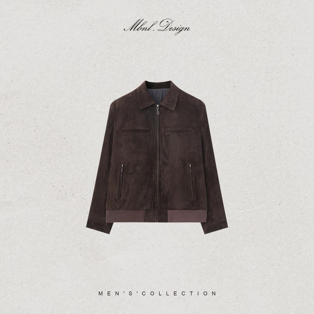 MBNL-F「Kenya」秦磊男装羊皮革90白鹅绒蓬松保暖夹克LL-WWT0221