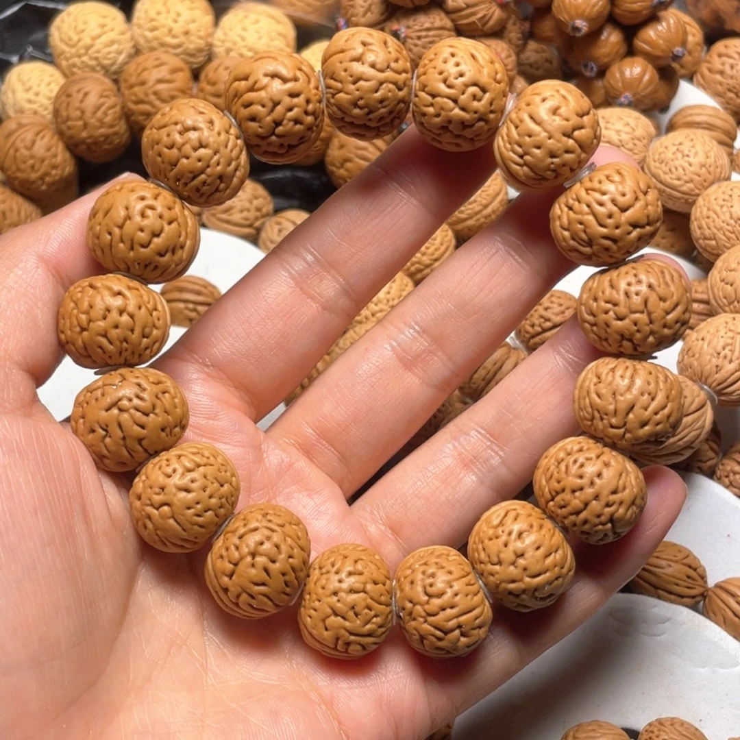 百***茶桃核吊坠桃核手串18+磨盘