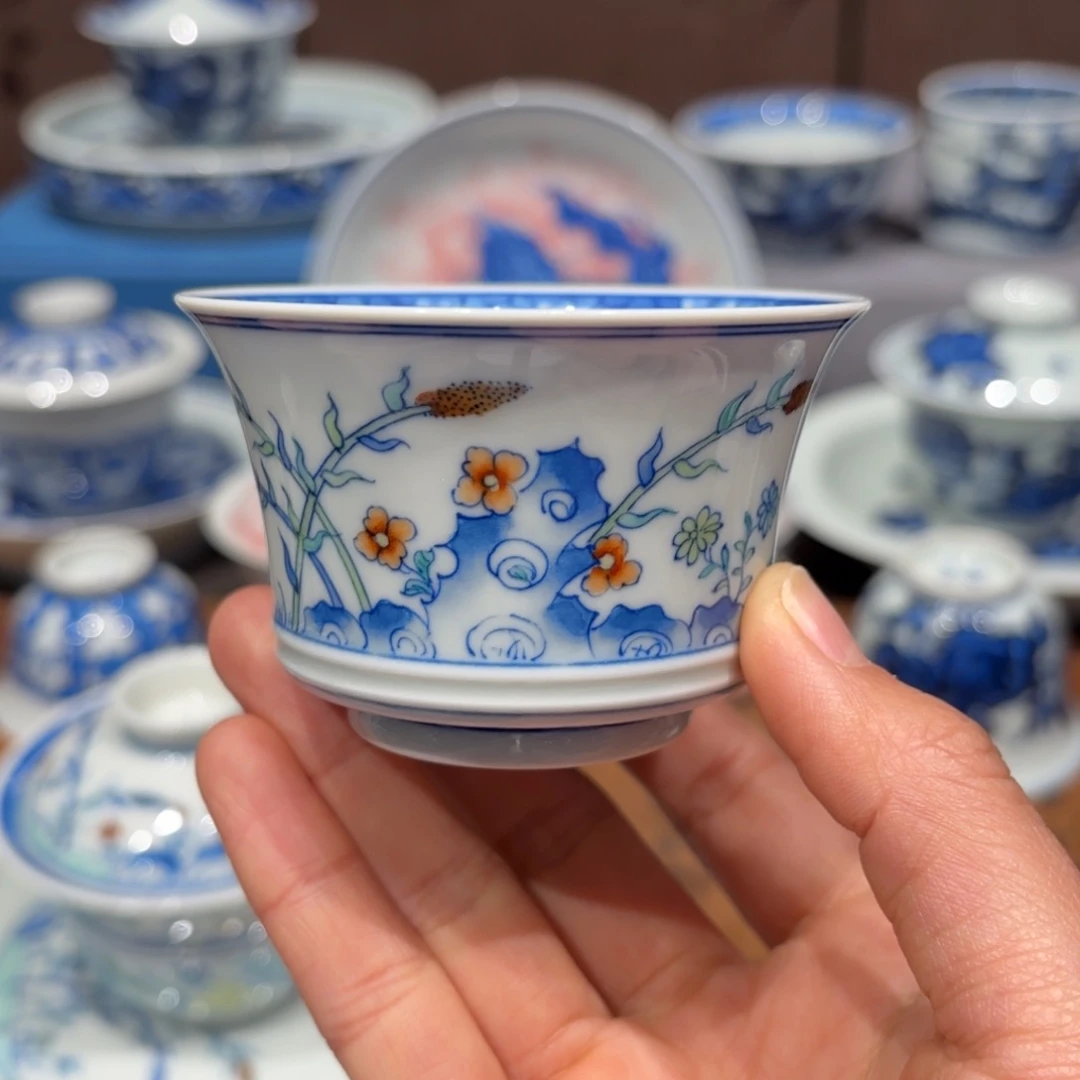 瓷片手工手绘陶瓷茶具