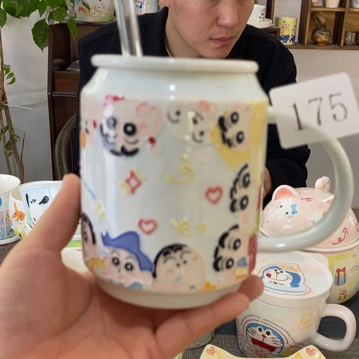 瓷片景德镇釉下彩手绘
