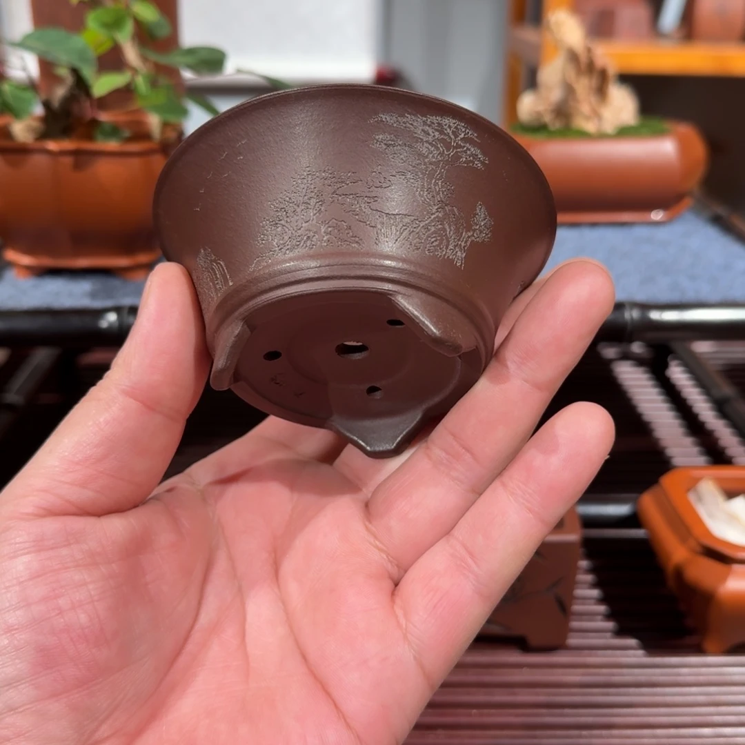 紫砂花盆原矿紫泥