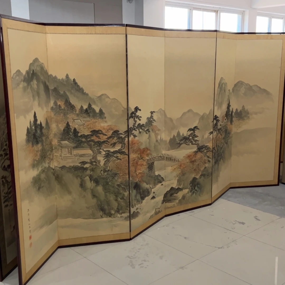 *****绘画屏风框画茶空间设计