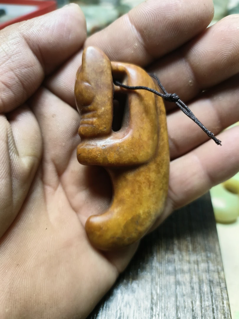 河磨奇石马头龙型器型件