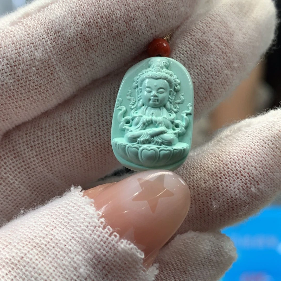 绿松石未镶嵌挂件