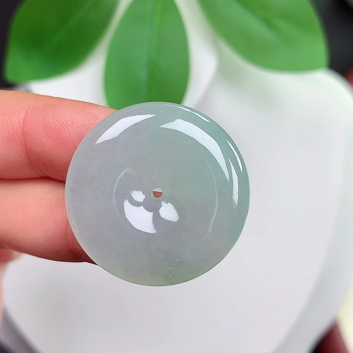 颈饰未镶嵌翡翠平安扣 26.9x5.4mm