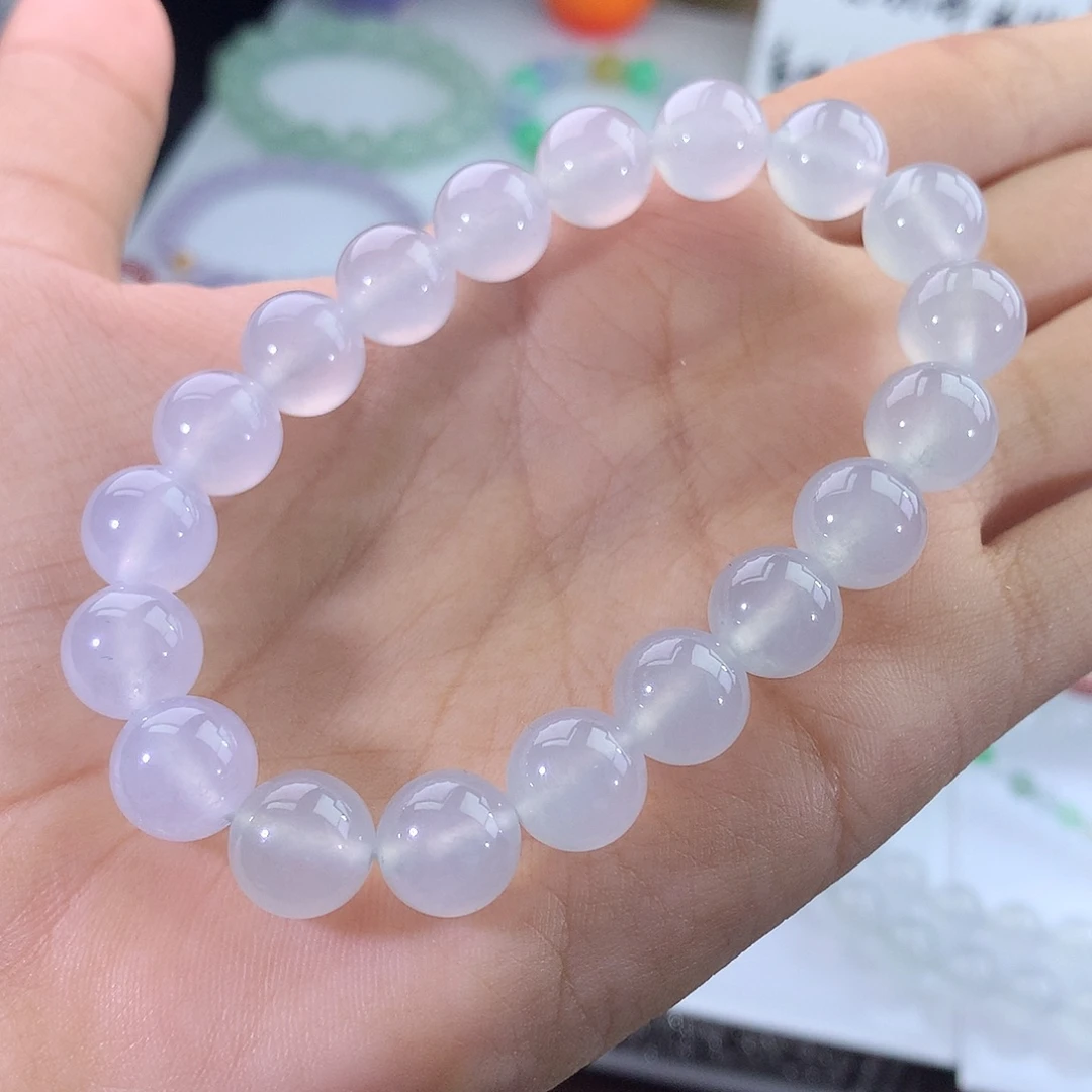 未镶嵌手链翡翠冰种白月光手串