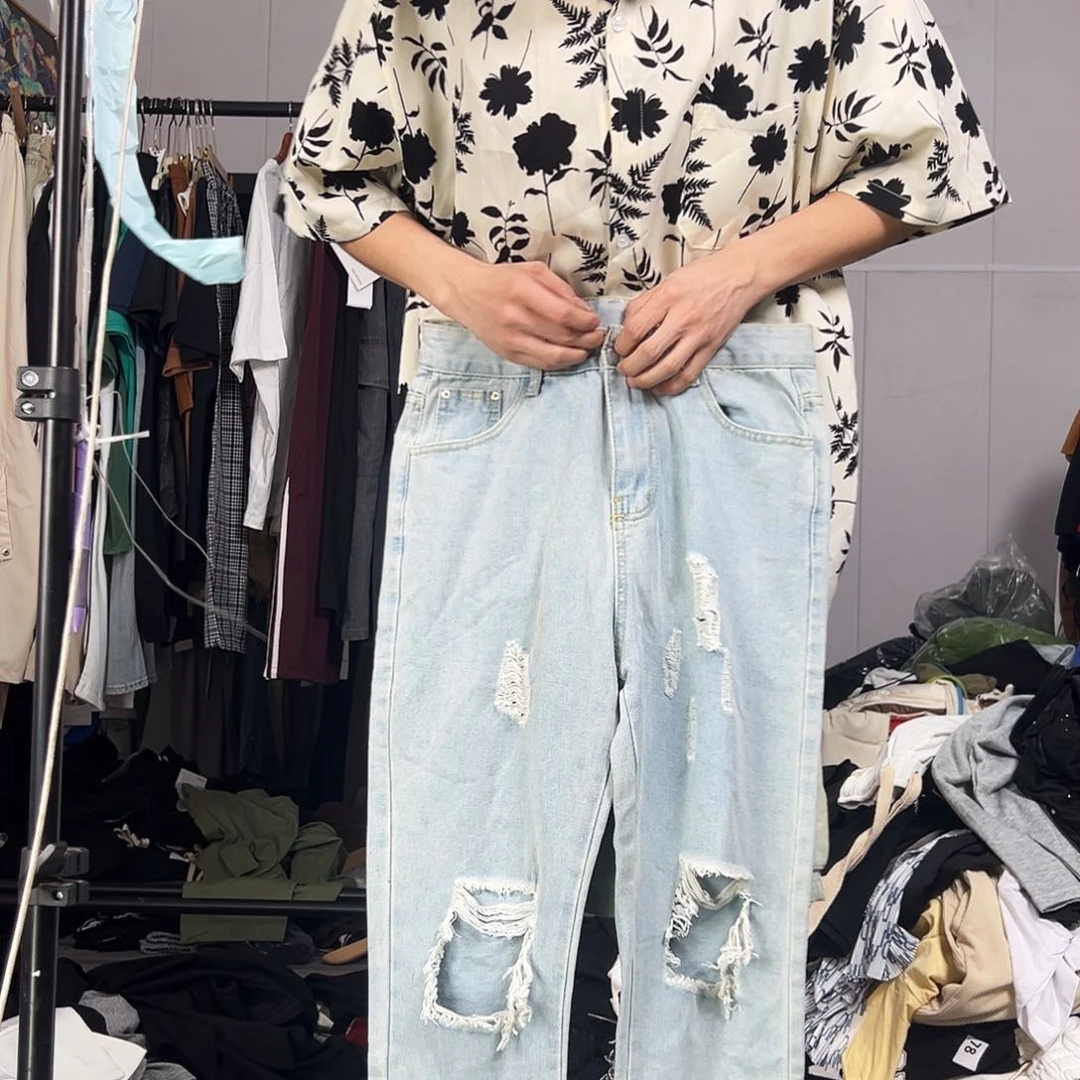 牛仔破洞裤闪电购13