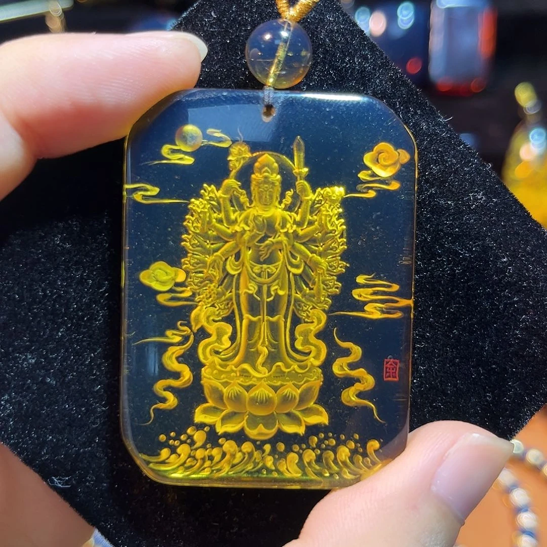 蓝珀未镶嵌珠宝奇石531千手观音