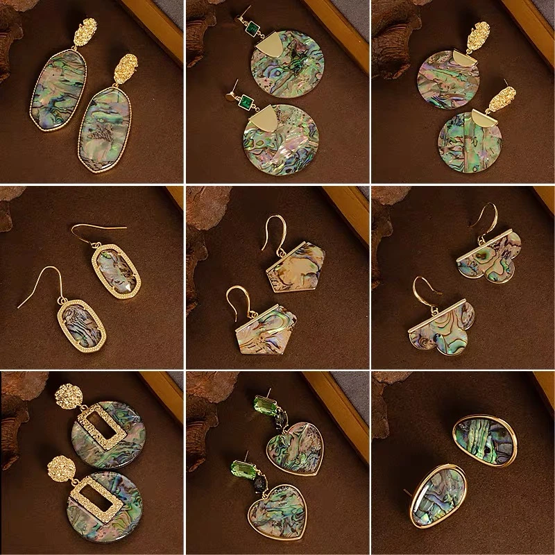 复古轻奢创意深海极光幻彩贝壳装饰品