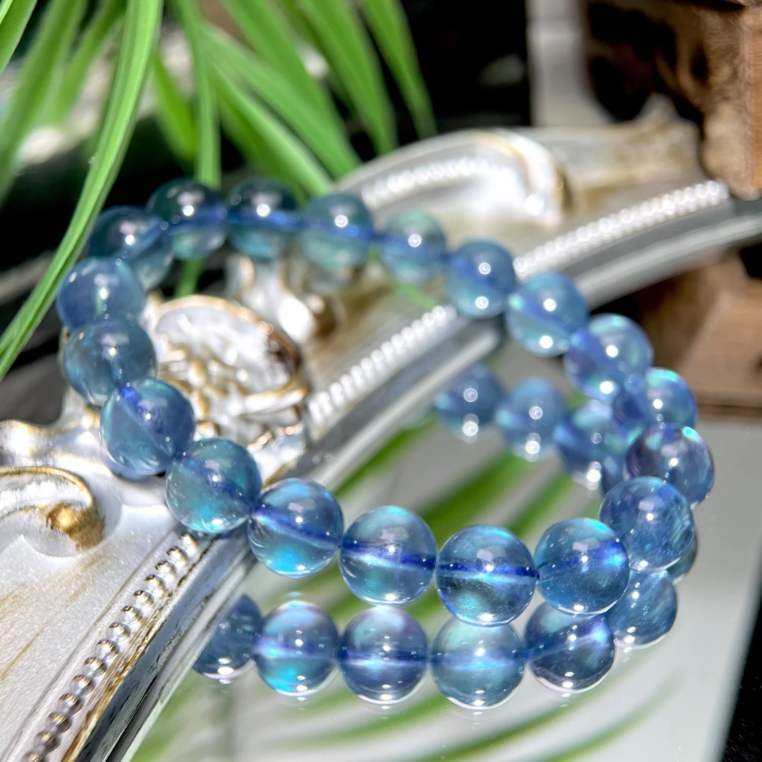 天花板圣玛丽亚海蓝宝 圆珠单圈手串8-16mm+ YX-5282