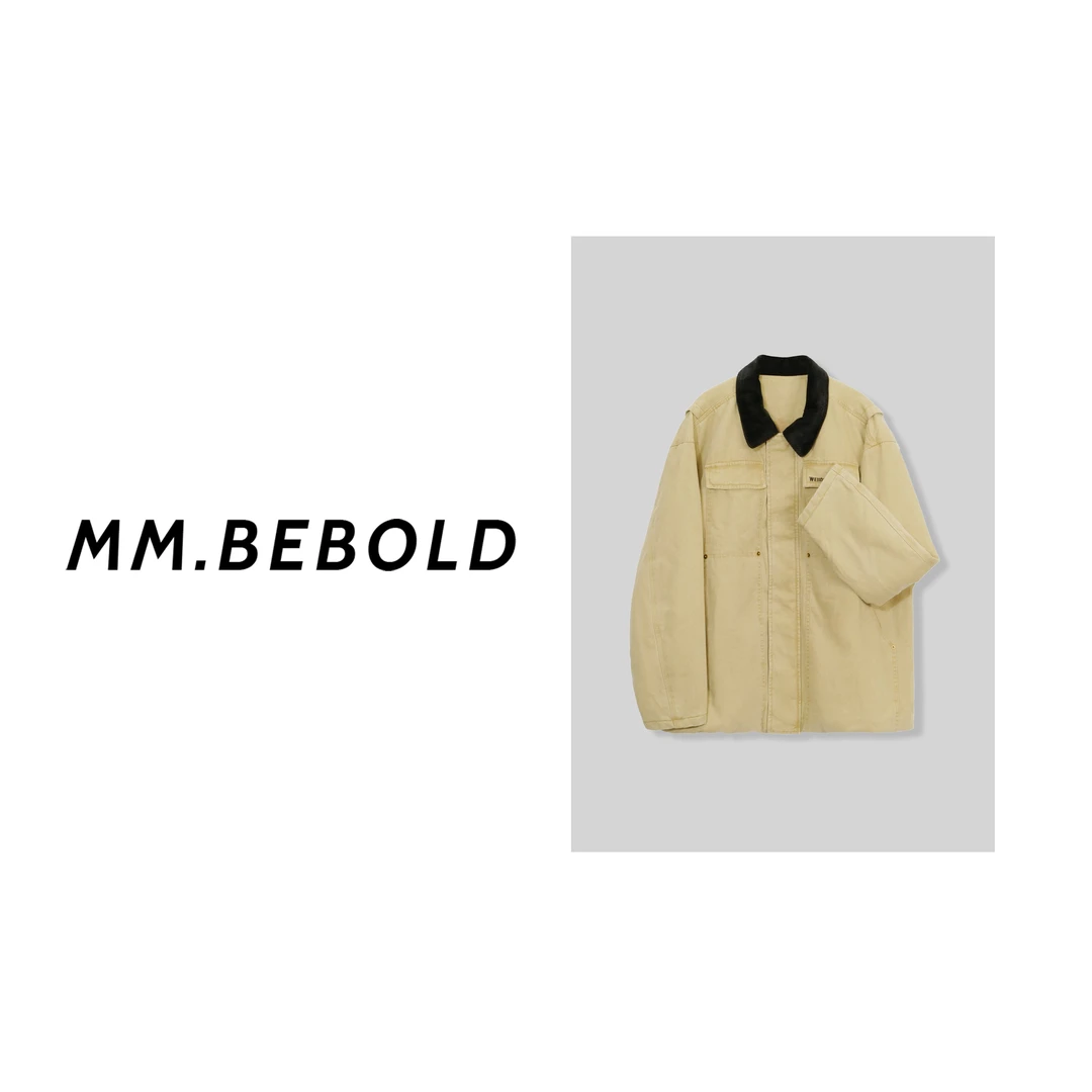 【妙姐精选】暖意 简约撞色翻领做旧复古夹克外套XYXS986