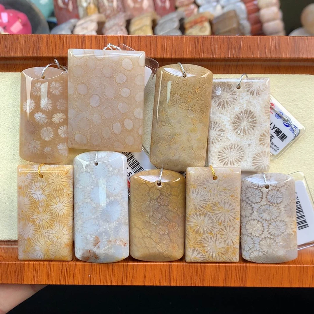 【闪购商品】颈饰未镶嵌硅化珊瑚（珊瑚玉）14号单价50一颗可挑